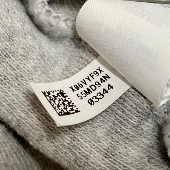 Aerie Hometown Holiday Quarter Zip Women's Medium Fleece Sweatshirt Grey White - Picture 8 of 11